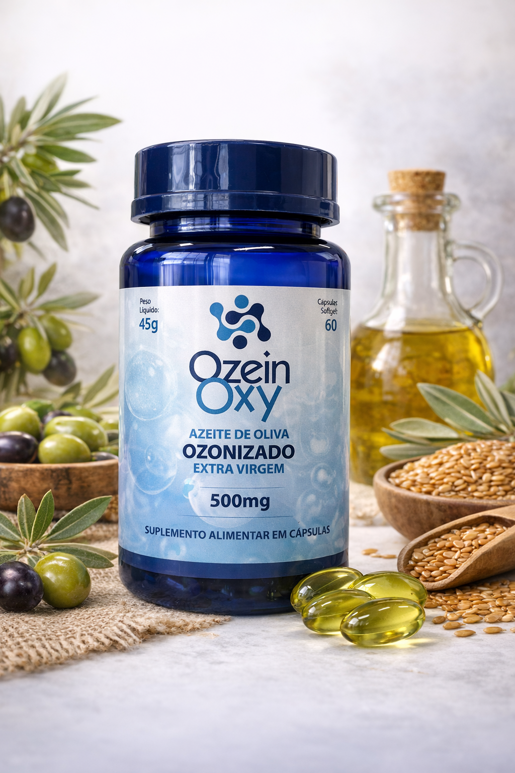 Cápsula de Azeite de Oliva Ozonizada 60 Cápsulas